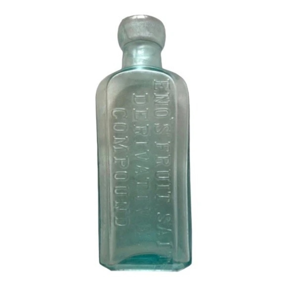 Vintage Eno's Fruit Salte Blown Glass Patent Medicine Bottle